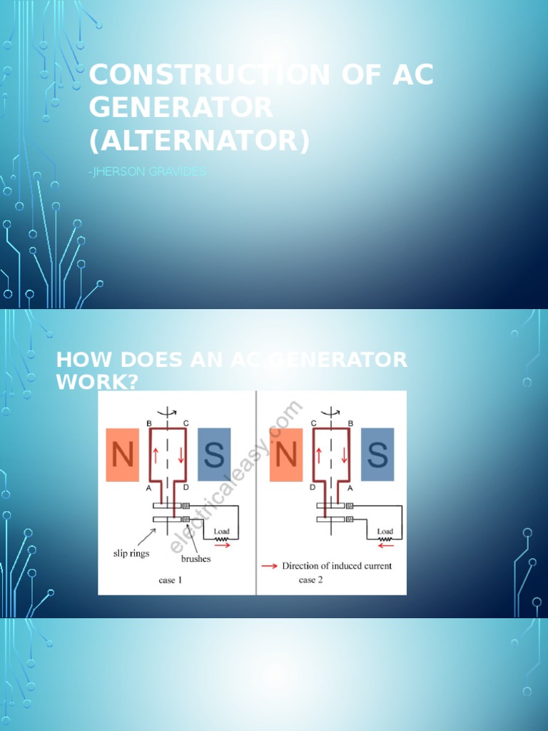 Construction of AC Generator (Alternator) | PDF