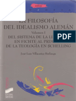 Villacanas Berlanga Jose Luis La Filosofia Del Idealismo Aleman Vol I