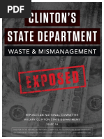 Clinton's State Department Waste and Mismanagement