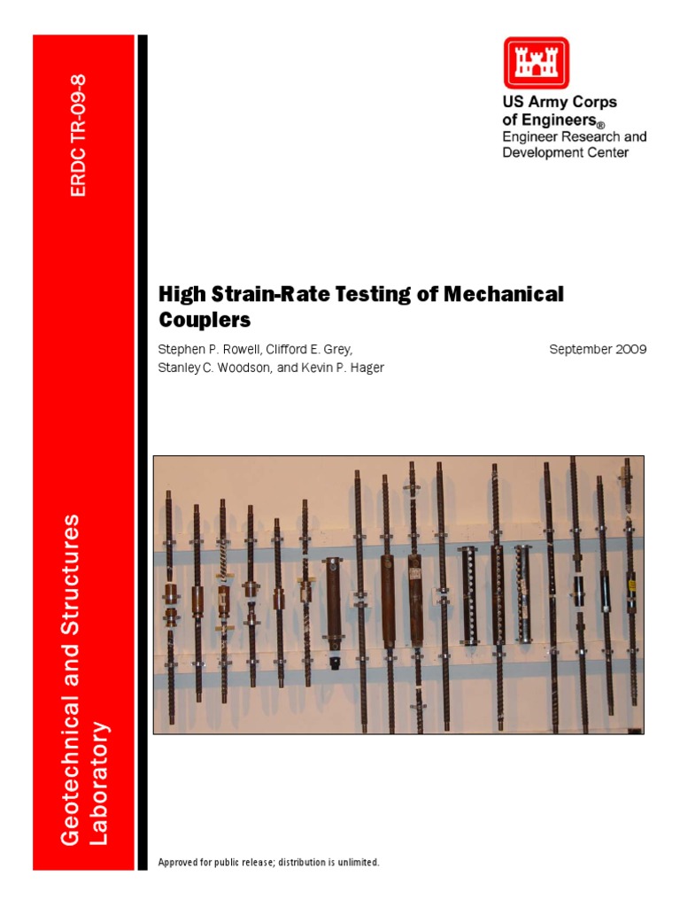 High Strain Rate Testing of Mechanical Couplers Deformation