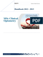 13 Programme Handbook MSc Clinical Optometry Feb 13