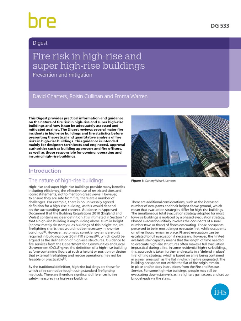 Fire Safety in High-Rise Buildings | PDF | Fires | Firefighting