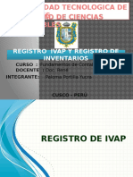 Registro de ivap y Registro de inventarios