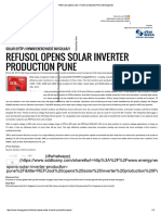 REFUsol Opens Solar Inve..