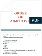 Order of Adjectives