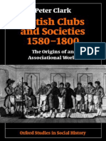 Peter Clark - British Clubs and Societies