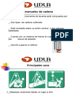 Tecles manuales de cadena: principales características y usos