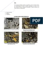 Alteracion Hidrotermal en Mina Chipmo