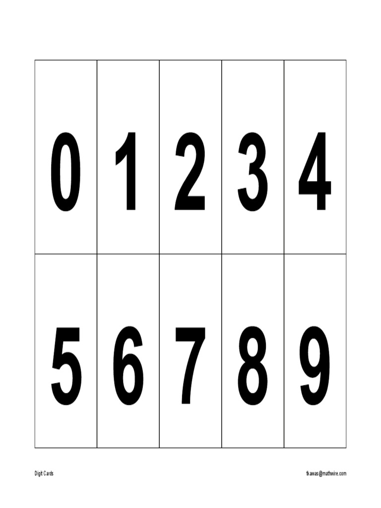 Numeralcards | PDF