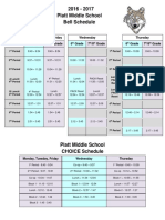 2016-2017 Bell Schedule