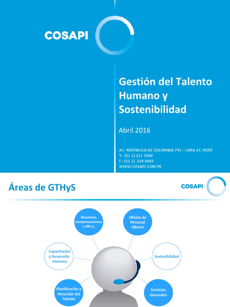 Gestión de Talento y Sostenibilidad Cosapi | PDF | Bienestar | Cognición