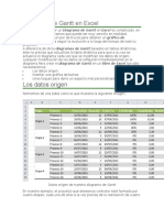 Diagrama de Gantt en Excel