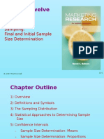 Chapter Twelve: Sampling: Final and Initial Sample Size Determination