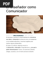 El Diseñador Como Comunicador