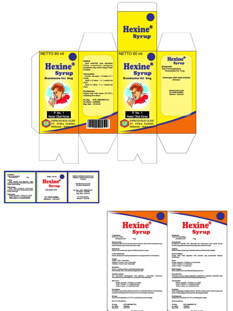 Dosis dan Indikasi Bromhexine Sirup | PDF