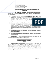 7. Affidavit of Discrepancy (Date of Marriage of Parents).docx