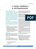 Computer System Validation Definition and Requirements