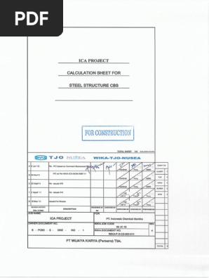 Calculation Sheet For Steel Structure | PDF | Beam