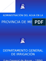 Administración Del Agua en Mendoza, Argentina