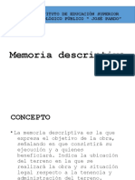 Memoria Descriptiva