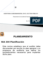 Unidad III AUDITORIA GUBERNAMENTAL EN EL SECTOR PÚBLICO Planeamiento de Auditoría Financiera Gubernamental 2016 I