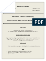 Rakan M. Almutairi: Reservoir Engineering Drilling Engineering Production Engineering