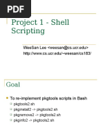 Project 1 - Shell Scripting: Weesan Lee