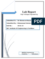 Lab Report on AC Flashover Voltage Tests of 11kV Pin Insulators