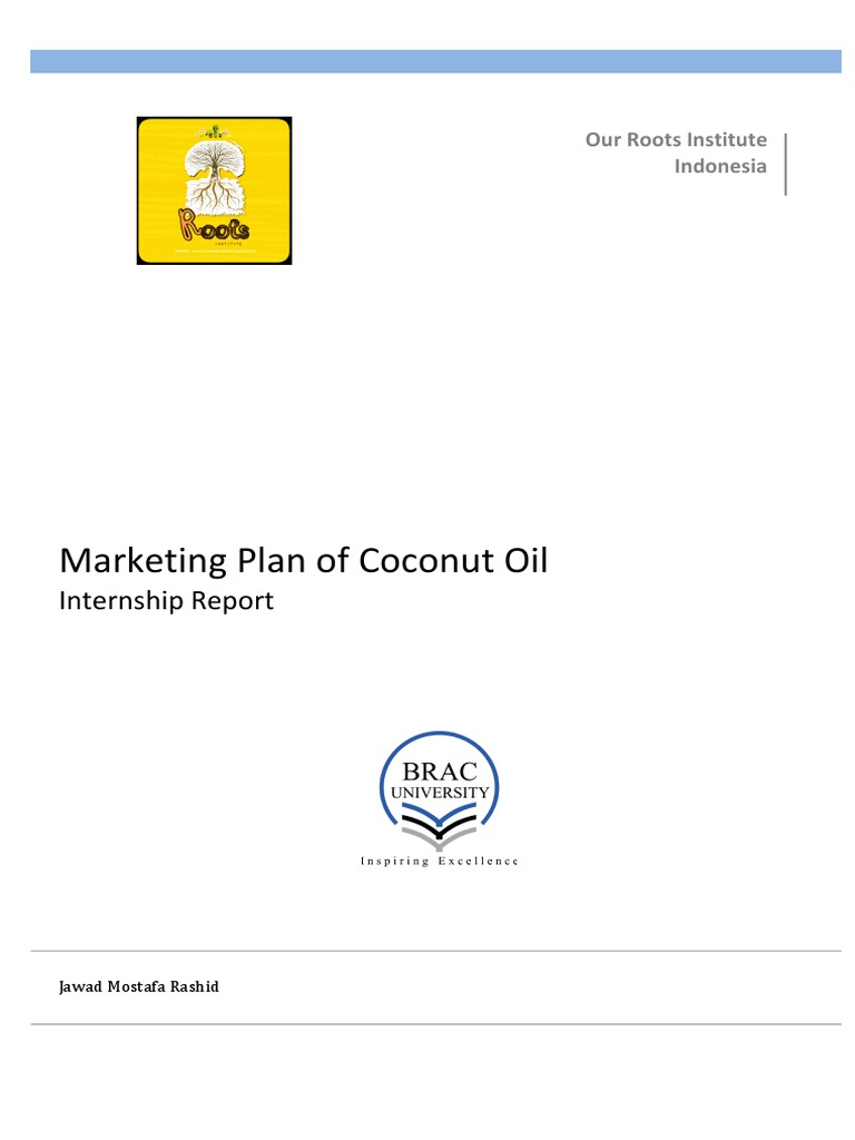 coconut oil business plan pdf
