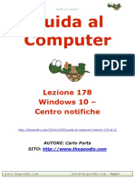 Guida al Computer - Lezione 178 - Windows 10 - Centro notifiche