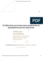 10 Efectivas Acciones para Potenciar La Autoestima de Tus Alumnos