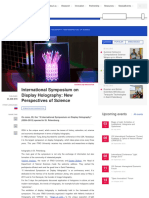 ITMOnews-International Symposium On Display Holography - New Perspectives of Science - New
