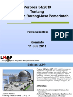 Sosialisasi Perpres 54 THN 2010 - Pengadaan Barang Jasa Pemerintah