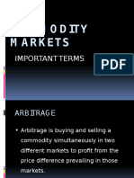 Commodity Markets: Important Terms