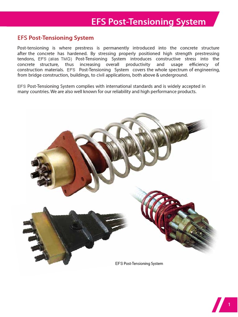 EFS Post Tensioning System - Technical Brochure | Prestressed Concrete ...