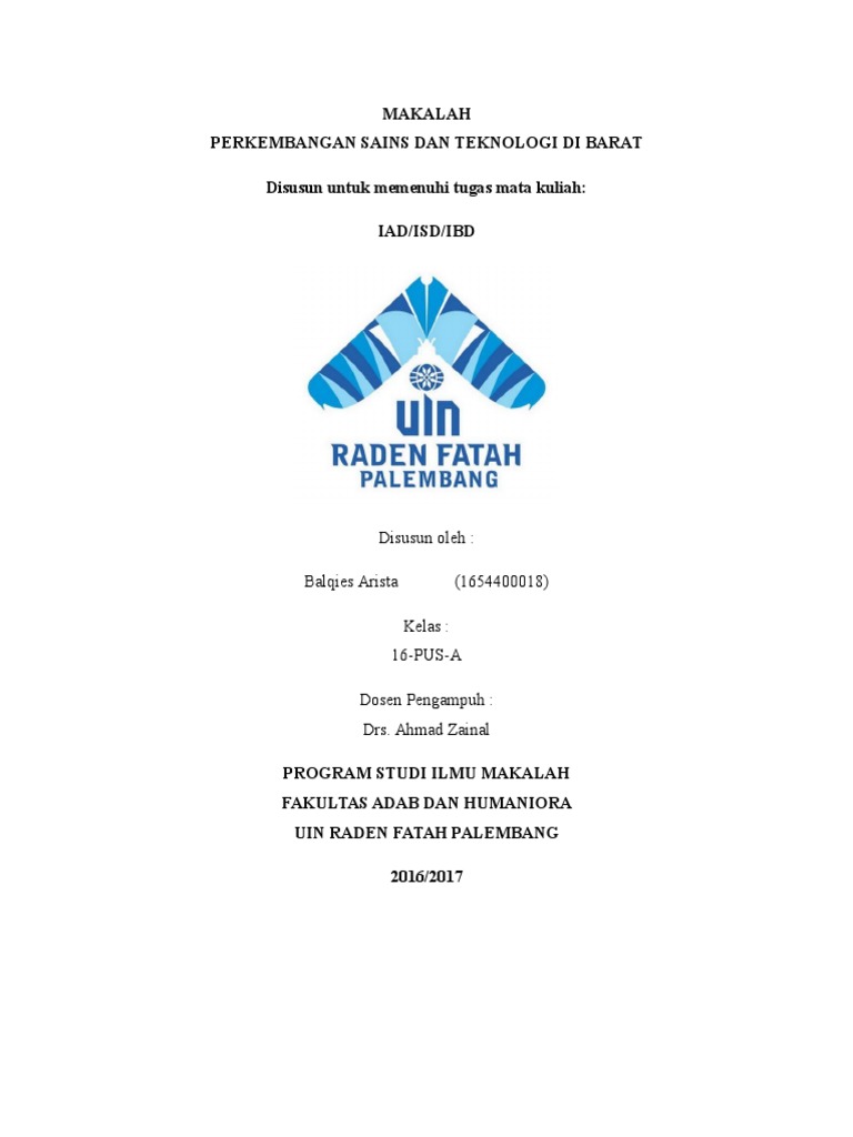 Perkembangan Sains Dan Teknologi Di Barat