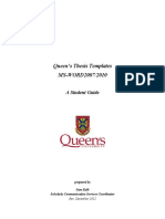 Queens Thesis Guide 2007