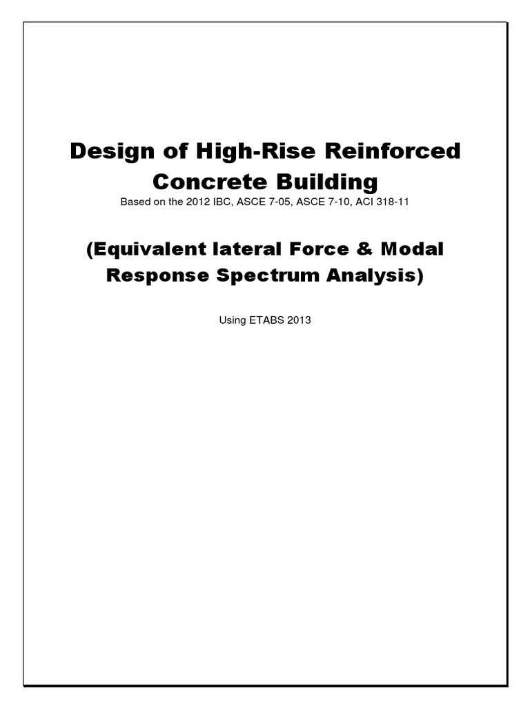Design of High-Rise Reinforced Concrete Building | PDF | Beam ...