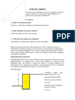 Resumo - Muro de Arrimo