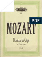 MOZART Fantasia K.608 Arr - Organ