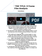 Art of The Title: 9 Frame Film Analysis: Nsomnia