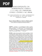 DEMOCRATIZAÇÃO DA ADMINISTRAÇÃO PÚBLICA E O OCASO DO PARADIGMA ESTADOCÊNRTRICO NO BRASIL.pdf