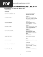 Download Birthday Honours 12 June 2010 by Bren-R SN32922935 doc pdf