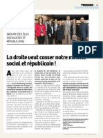 Tribune Du Groupe Socialiste Et Republicain de Novembre 2016