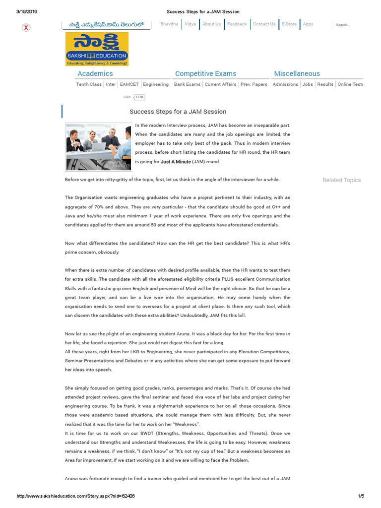 Success Steps For A JAM Session | PDF | Self Esteem | Test (Assessment)
