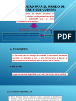 Autorización manejo cuentas subcuentas bancarias entidades públicas