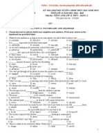 Thời gian làm bài: 150 phút Họ và tên: ................................................................. SBD:................................. 