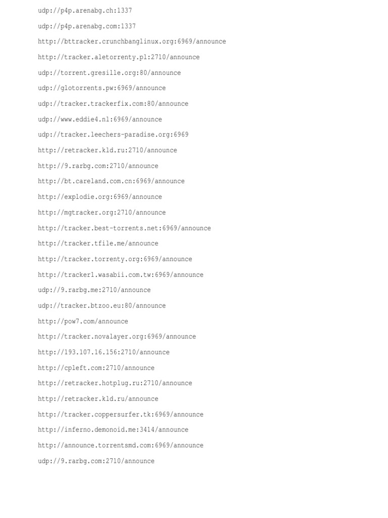Old Tracker List | PDF | Communications Protocols | Digital Audio