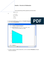 Mathematics Exercises in Mathematica