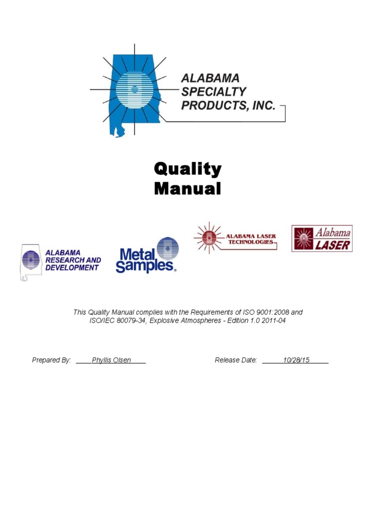 Alabama Specialty Products, Inc. | PDF | Verification And Validation ...